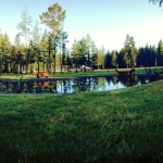Cross country main water complex at Aspen Farms Horse Trials